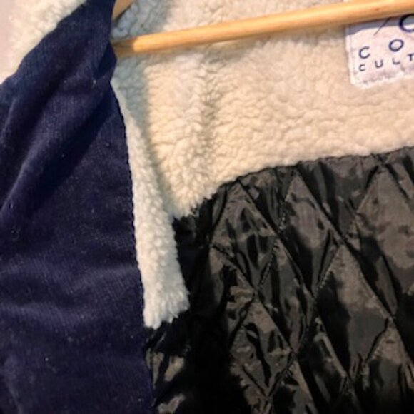 Cold Culture dark blue corduroy lined jacket w/Sherpa collar size XL - Picture 6 of 9
